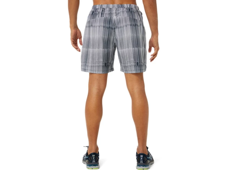 ASICS Men's French Blue Print/Lake Drive Ready-Set 7-Inch Graphic Running Shorts