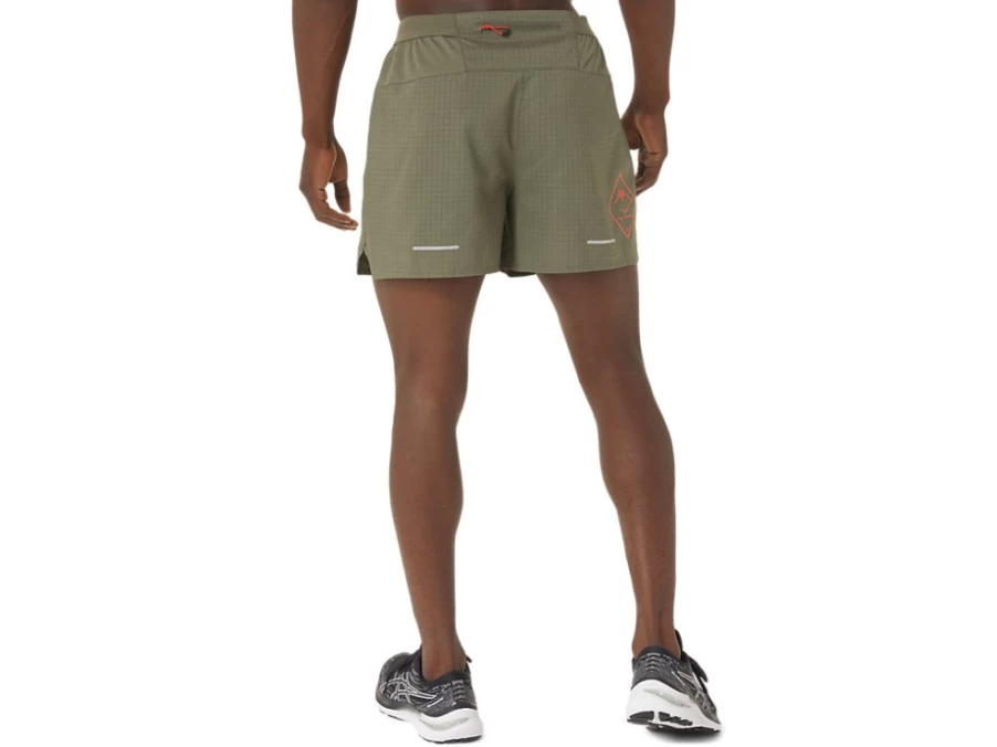 ASICS Men's FujiTrail Logo Short Sleeve Shirt - Mantle Green Running Top