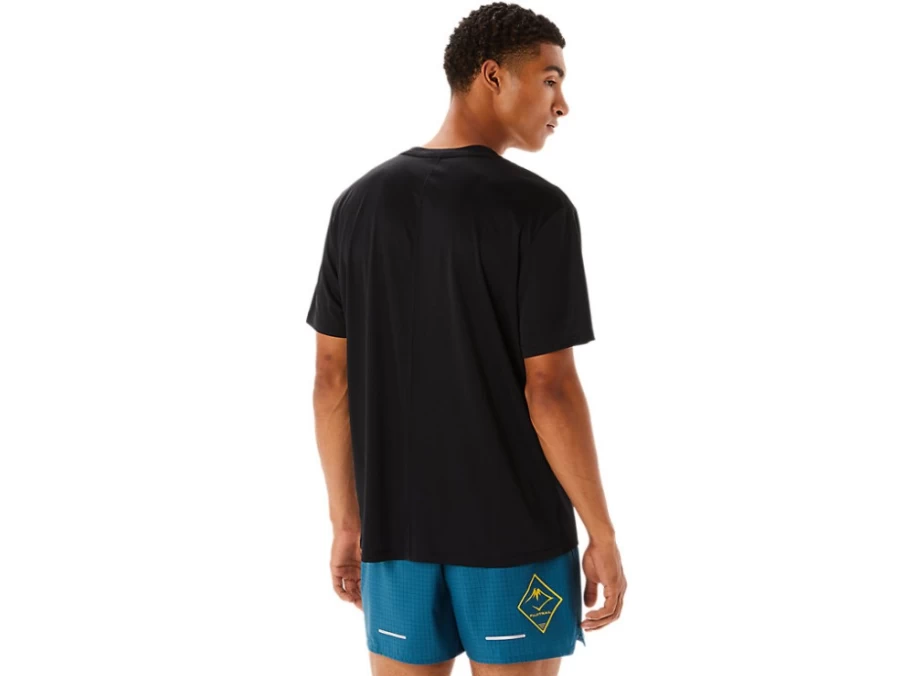 ASICS Men's FujiTrail Logo Short Sleeve Top - Performance Black Running Shirt