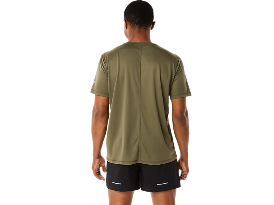 ASICS Men's FujiTrail Logo Short Sleeve Top in Mantle Green - Lightweight Running Shirt