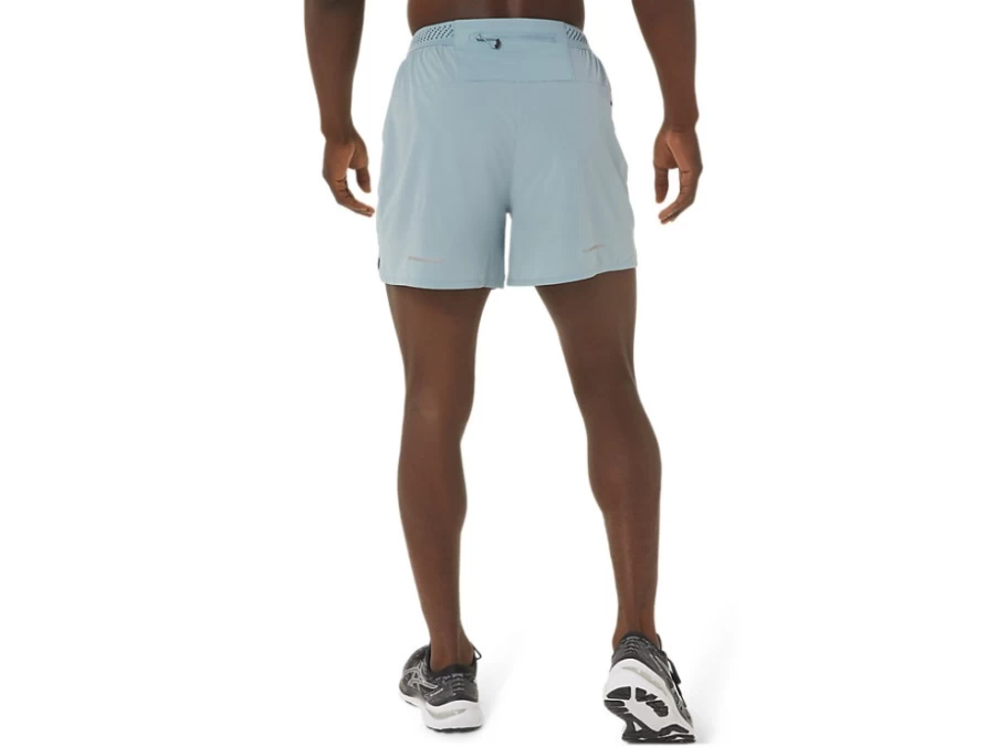 ASICS Men's Light Steel 5-Inch Ventilated Running Shorts