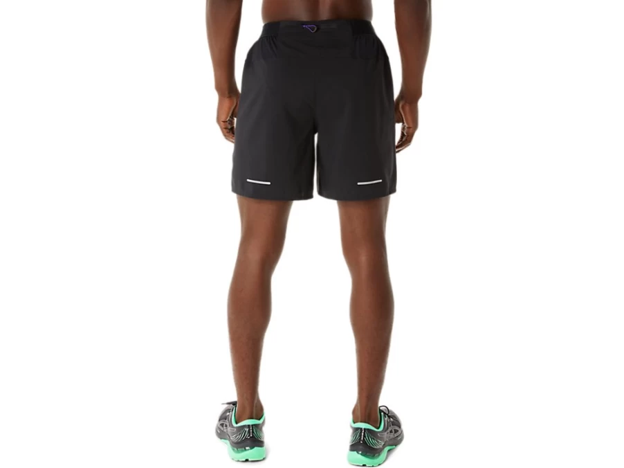 ASICS Men's Road 2-N-1 7-Inch Short - Performance Black/Grape Jam Running Athletic Shorts