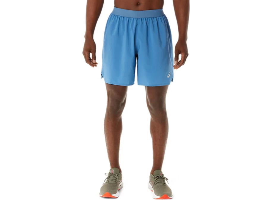 ASICS Men's Azure/Performance Black Road 2-N-1 7-Inch Running Shorts