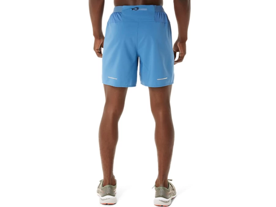 ASICS Men's Azure/Performance Black Road 2-N-1 7-Inch Running Shorts