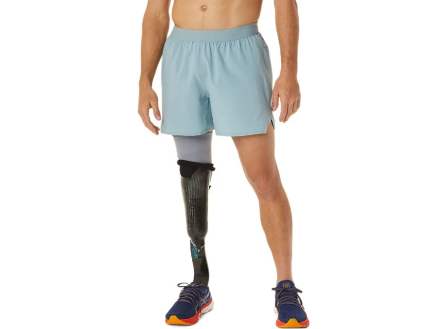 ASICS Men's Road 5-Inch Shorts - Light Steel Running Shorts for Men