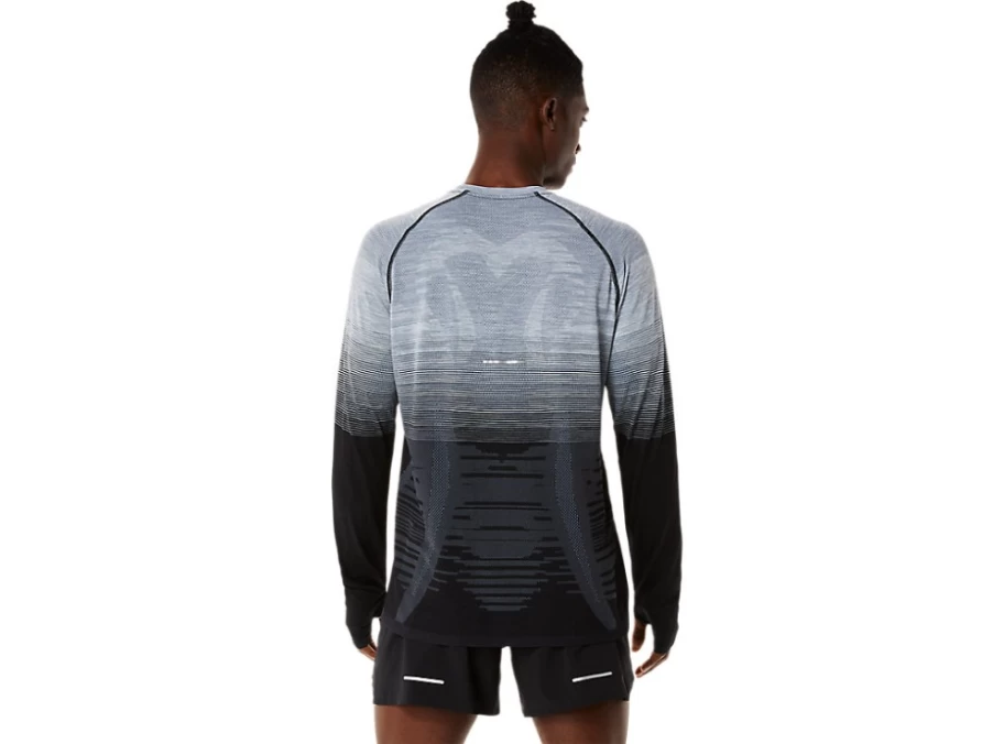 ASICS Men's Performance Black/Carrier Grey Seamless Long Sleeve Top