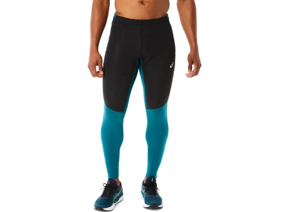 ASICS Men's Winter Run Tight - Velvet Pine/Performance Black Thermal Running Tights for Cold Weather
