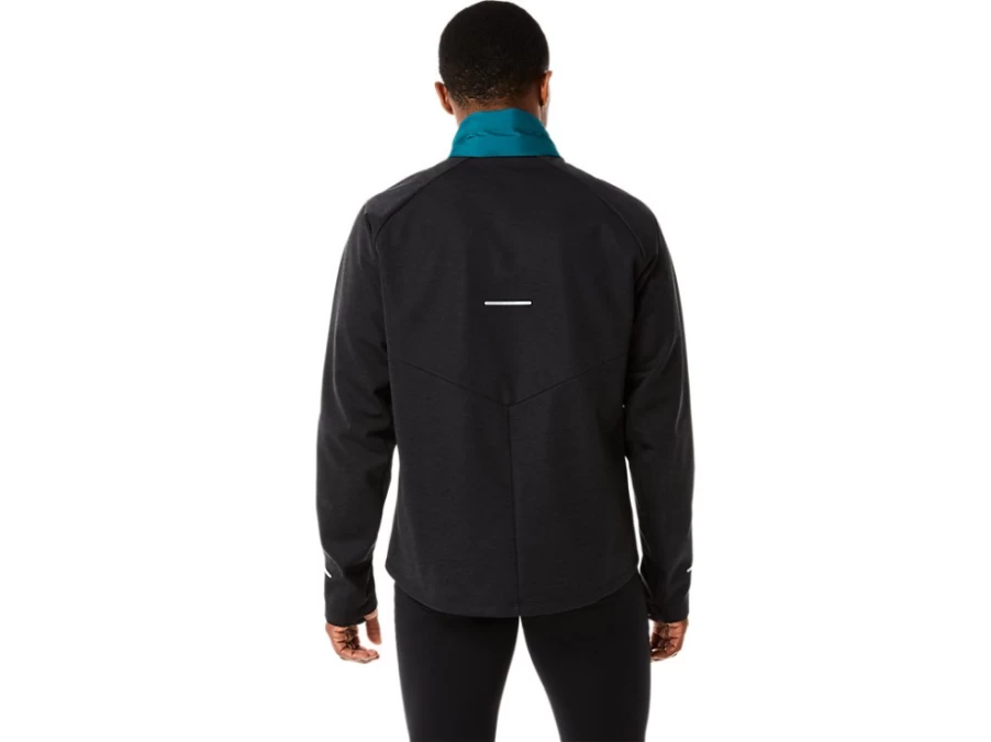 ASICS Men's Winter Run Jacket in Velvet Pine/Performance Black Heather - Insulated Running Coat for Cold Weather