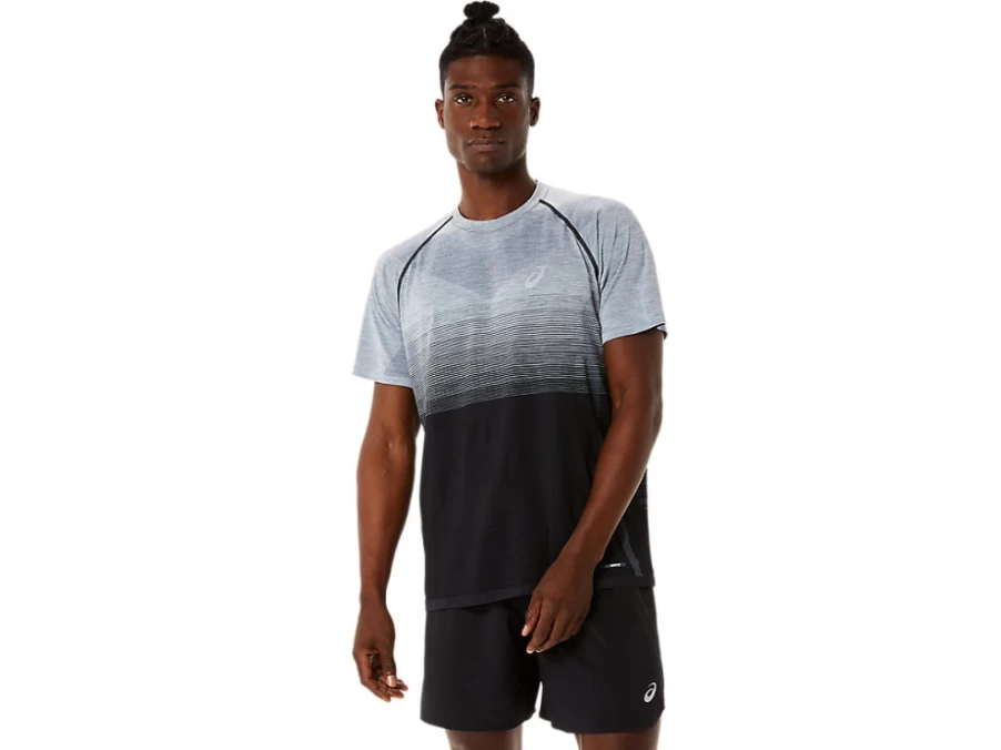 ASICS Men's Performance Black/Carrier Grey Seamless Short Sleeve Top