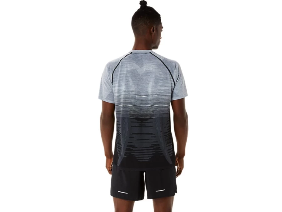 ASICS Men's Performance Black/Carrier Grey Seamless Short Sleeve Top