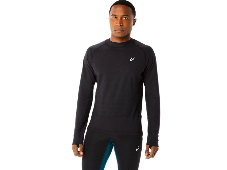 ASICS Men's Performance Black Winter Running Long Sleeve Top