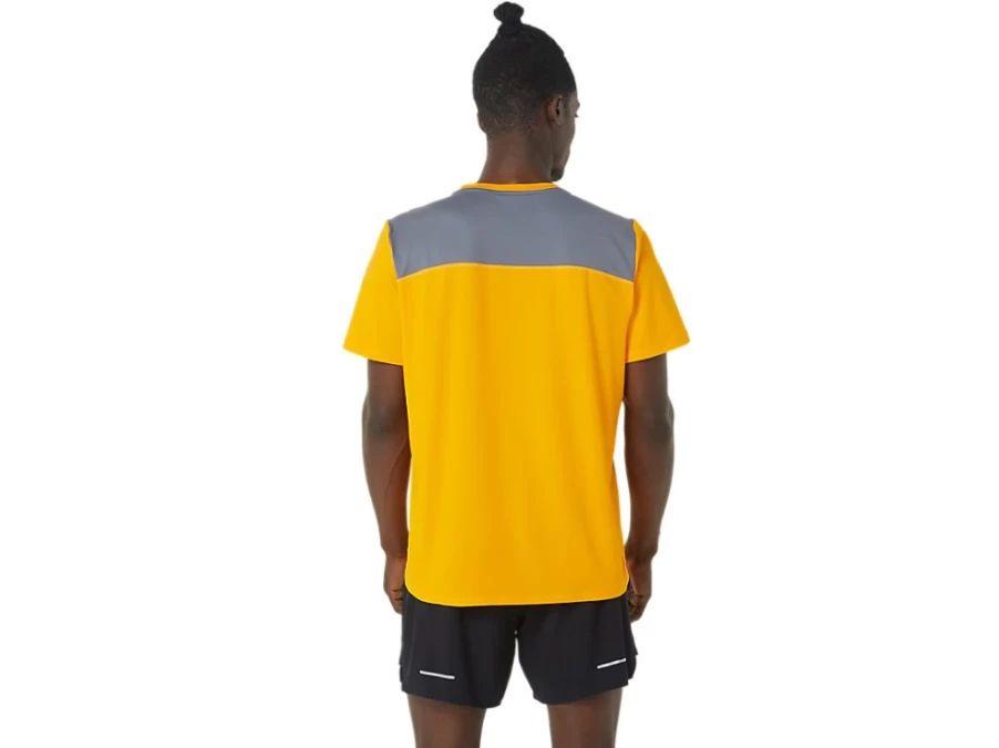ASICS Men's PR LYTE Short Sleeve Shirt - Amber/Metropolis Athletic Top