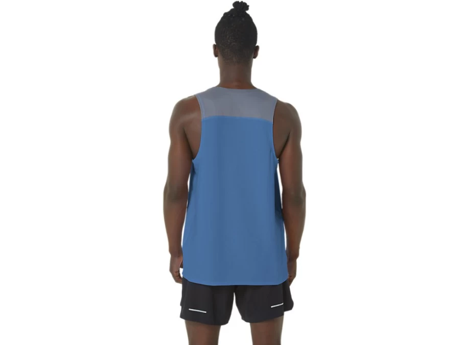 ASICS Men's PR Lyte Singlet - Azure/Metropolis Running Top for Men