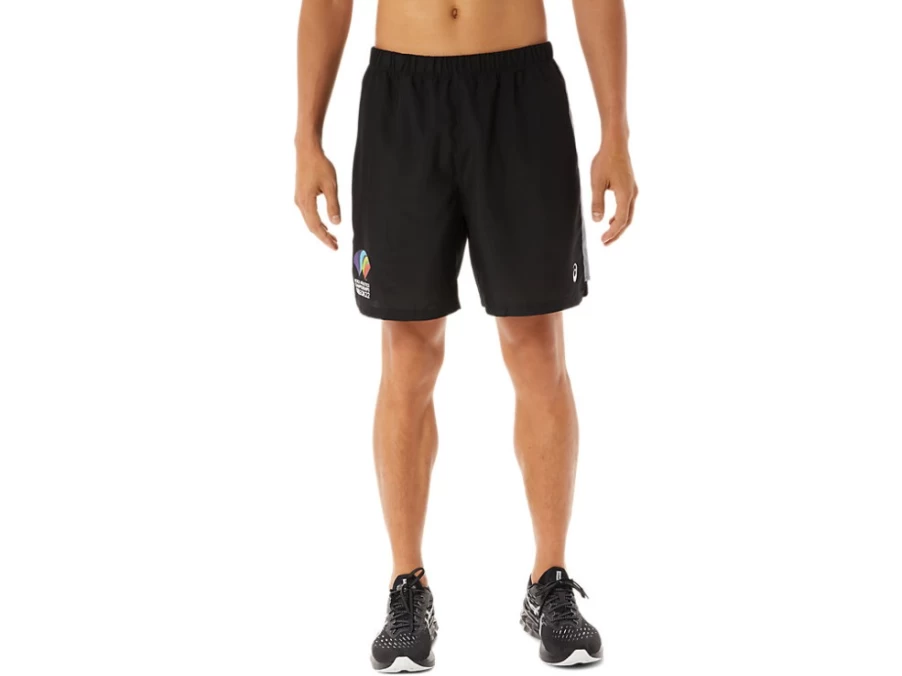 ASICS Men's Performance Black 7-Inch Ready-Set Shorts with Waistband Pocket