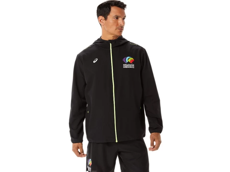 ASICS Men's Performance Black M Ready-Set Jacket WCH - Lightweight Waterproof Running Jacket