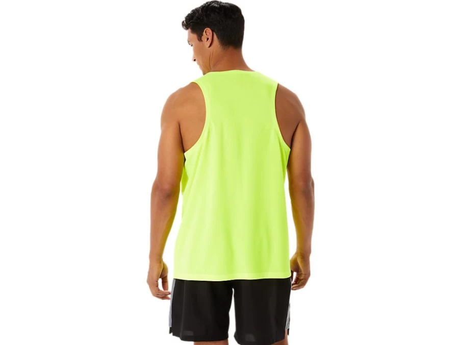 ASICS Men's M READY-SET II Singlet in Safety Yellow - Running Top for Athletic Performance