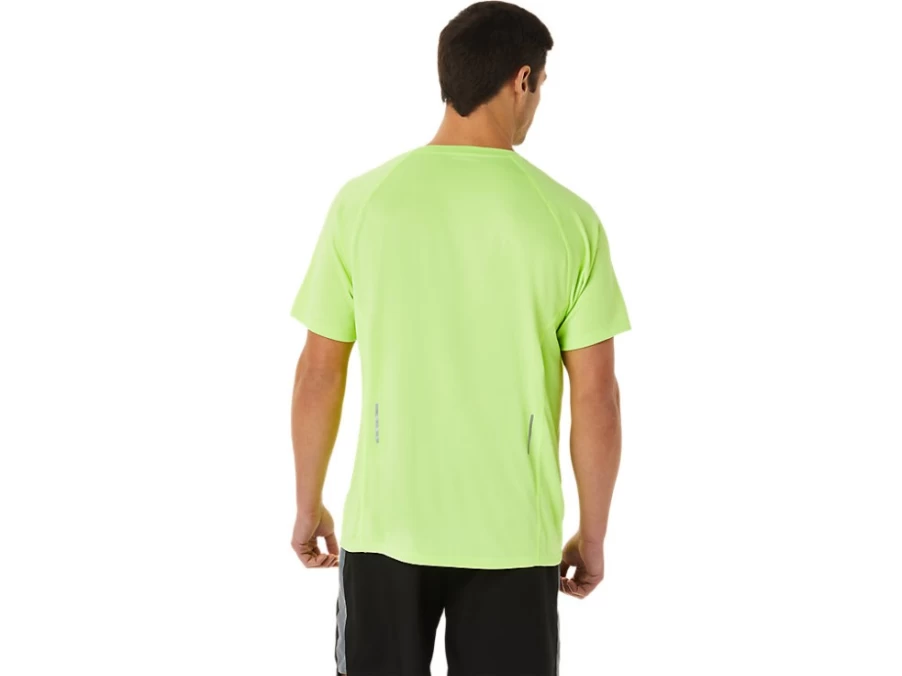 ASICS Men's Ready-Set Lyte Short Sleeve T-Shirt in Hazard Green Heather - Lightweight Performance Top
