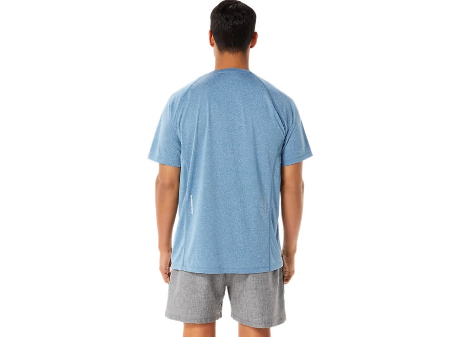 ASICS Men's Ready-Set Lyte Short Sleeve Shirt - Azure Heather
