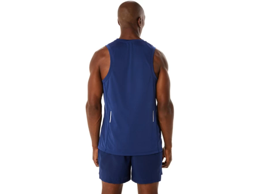 ASICS Men's Ready-Set Lyte Singlet - Indigo Blue Performance Running Top