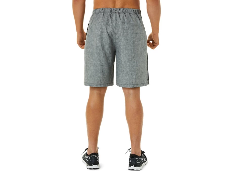 ASICS Men's Ready-Set 9-Inch Shorts - Dark Grey Heather/Performance Black Running Athletic Shorts