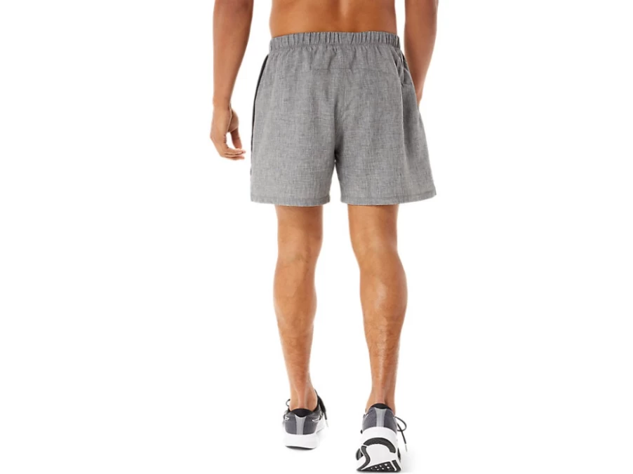 ASICS Men's Ready Set 5-Inch Short - Dark Grey Heather/Performance Black Running Athletic Shorts