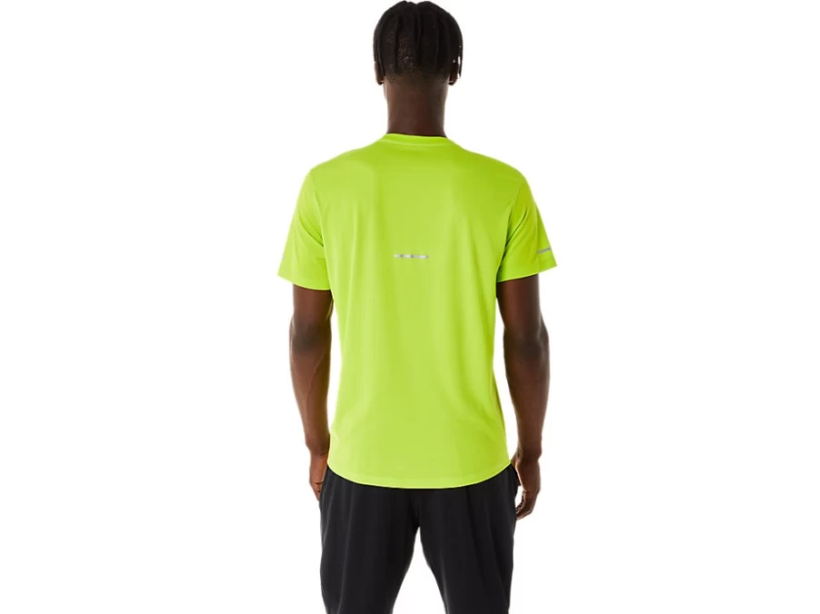 ASICS Men's Lite-Show Short Sleeve Top - Lime Zest Running Shirt for Visibility & Performance