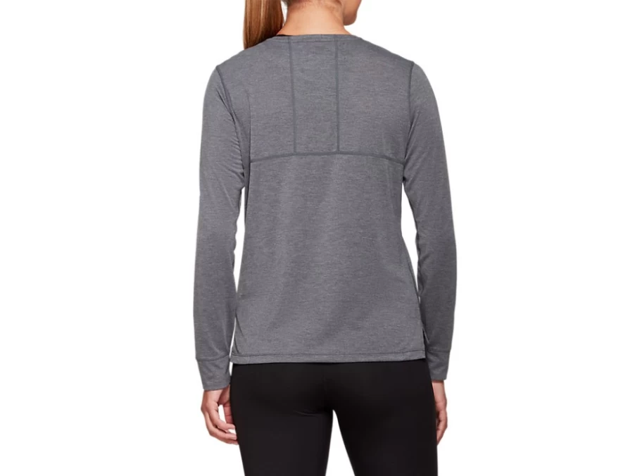 ASICS Women's Dorai Long Sleeve Top - Dark Grey Heather Athletic Shirt