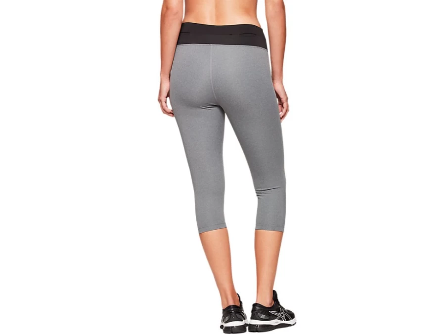 ASICS Women's Dark Grey Heather FIETRO Capri Athletic Pants