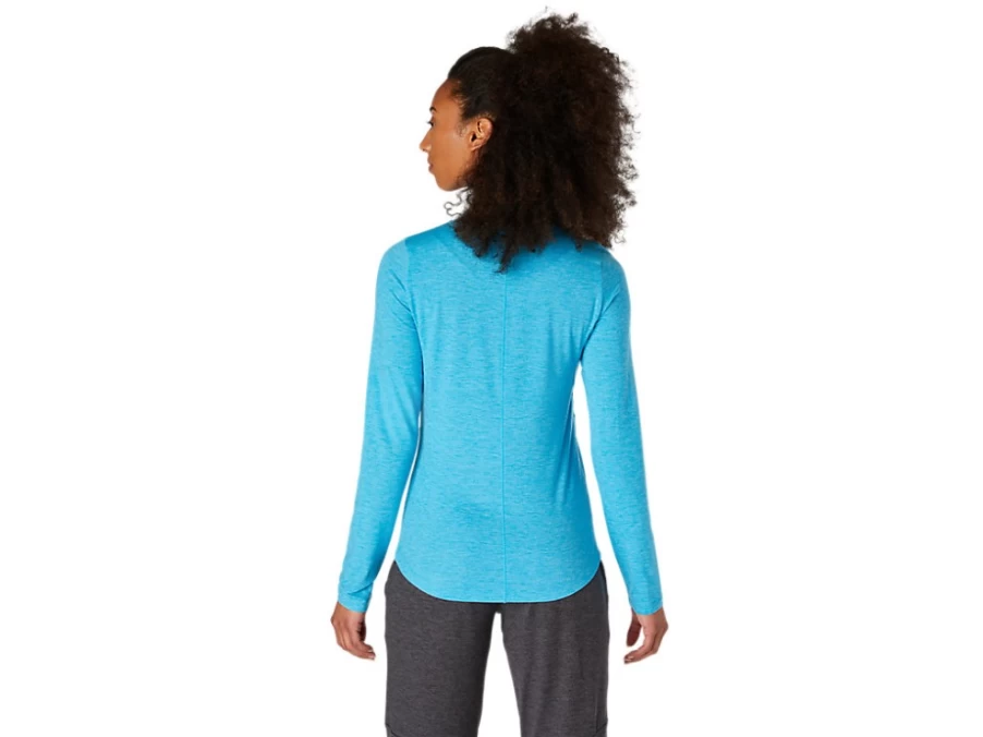 ASICS Women's Digital Aqua Long Sleeve Heather Top