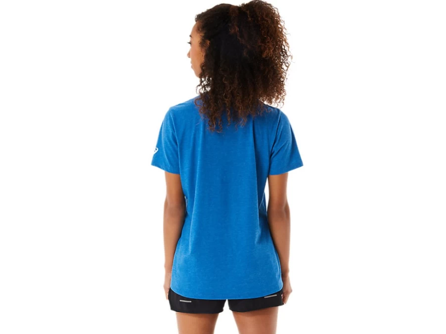 ASICS Women's Lake Drive V-Neck Short Sleeve Tee - EST. 1977 Vintage Inspired T-Shirt