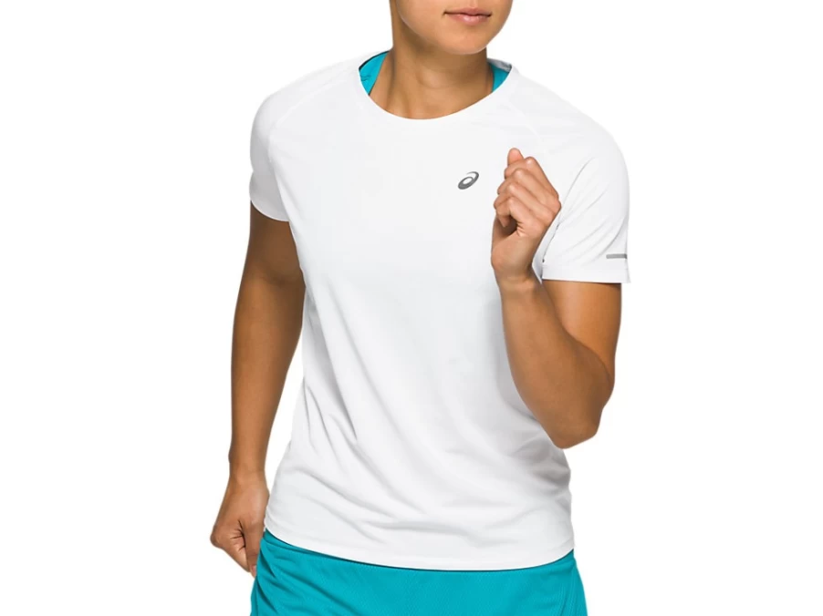 ASICS Women's VENTILATE SS TOP - Brilliant White Lightweight Breathable Running Shirt
