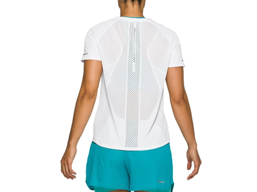 ASICS Women's VENTILATE SS TOP - Brilliant White Lightweight Breathable Running Shirt