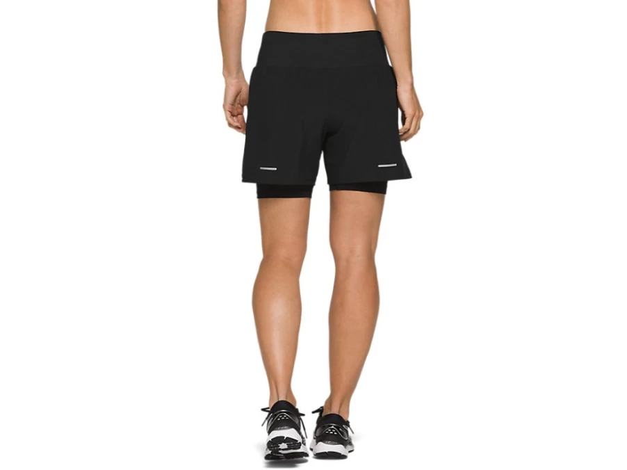 ASICS Women's Performance Black Road 2-N-1 5.5-Inch Running Shorts