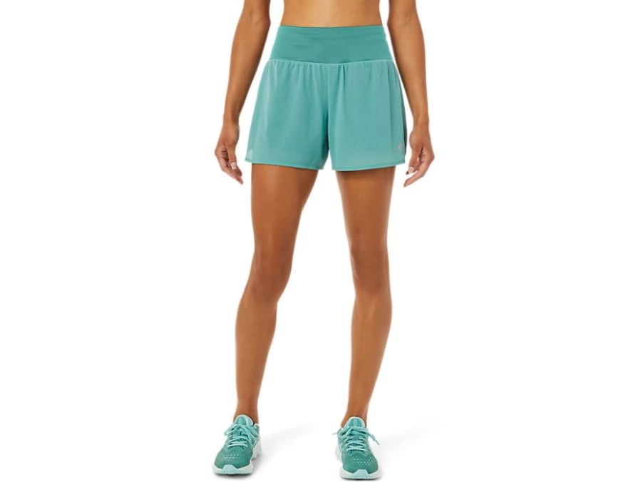 ASICS Women's Sage/Performance Black Ventilate 2-in-1 3.5 Inch Running Shorts