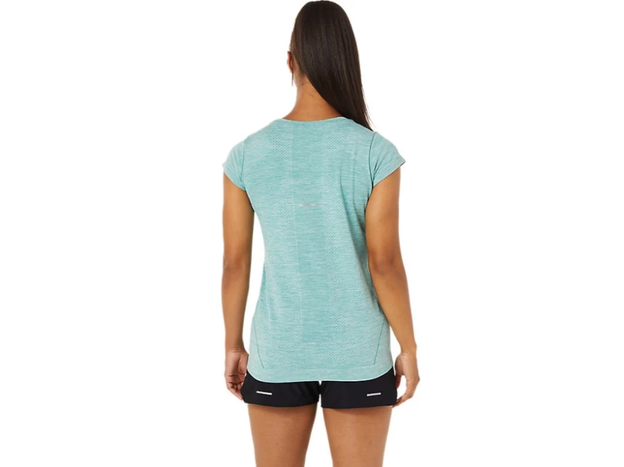 ASICS Women's Sage Green Race Seamless Short Sleeve Top