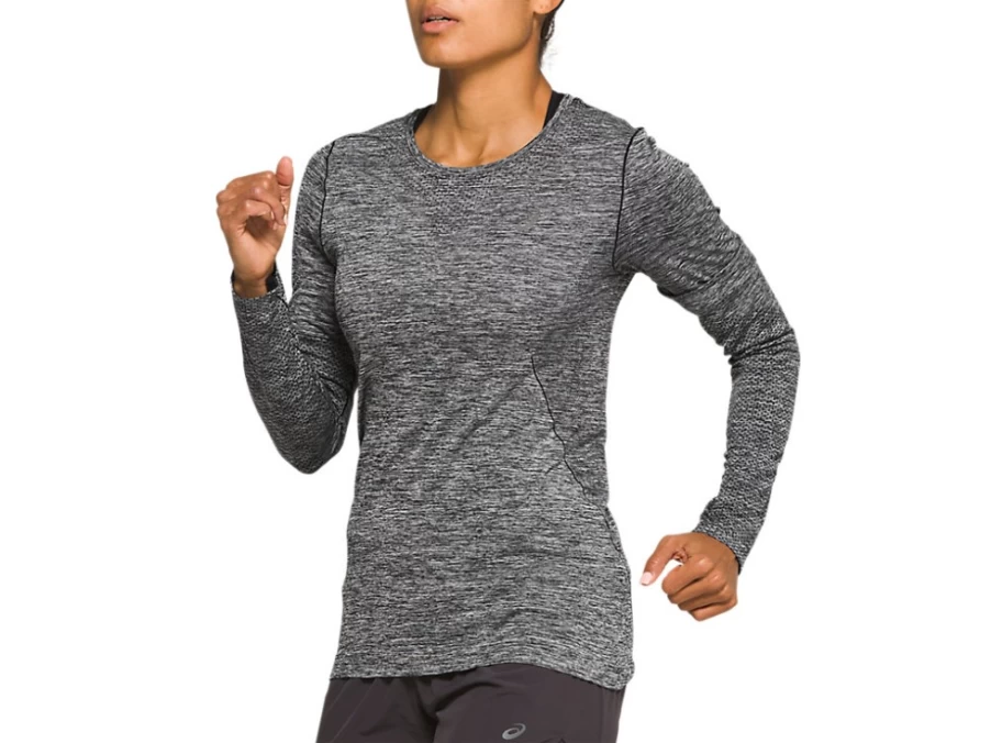 ASICS Women's Performance Black Race Seamless Long Sleeve Running Top