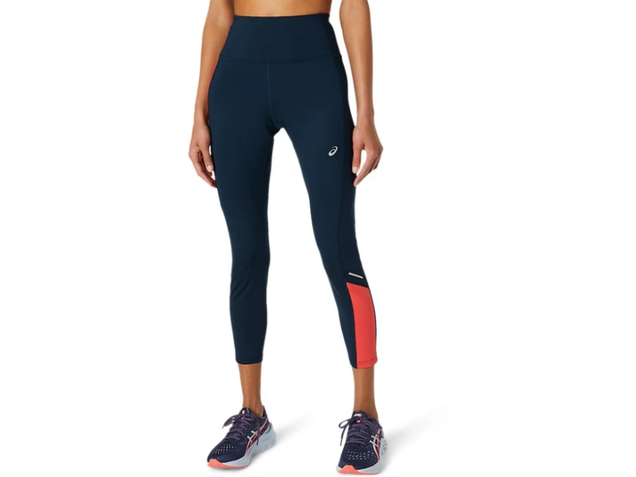 ASICS Women's French Blue/Pink Grapefruit High-Waisted Tokyo Tight Running Pants