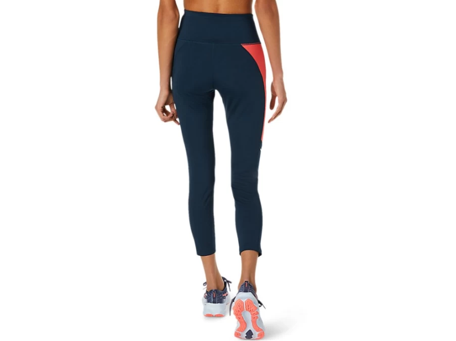 ASICS Women's French Blue/Pink Grapefruit High-Waisted Tokyo Tight Running Pants