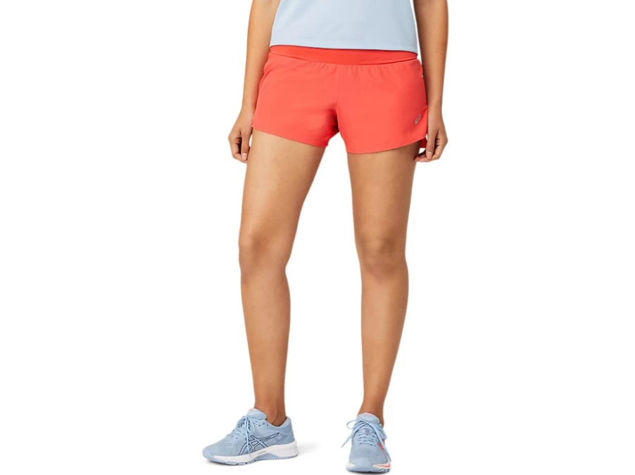 ASICS Women's 3.5" Road Running Shorts in Pink Grapefruit for Lightweight Comfort