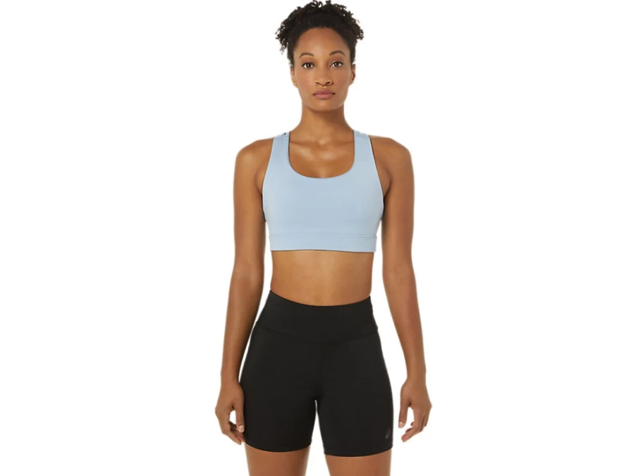 ASICS Women's PR LYTE Bra - Lightweight Support Sports Bra in Mist/Storm Blue