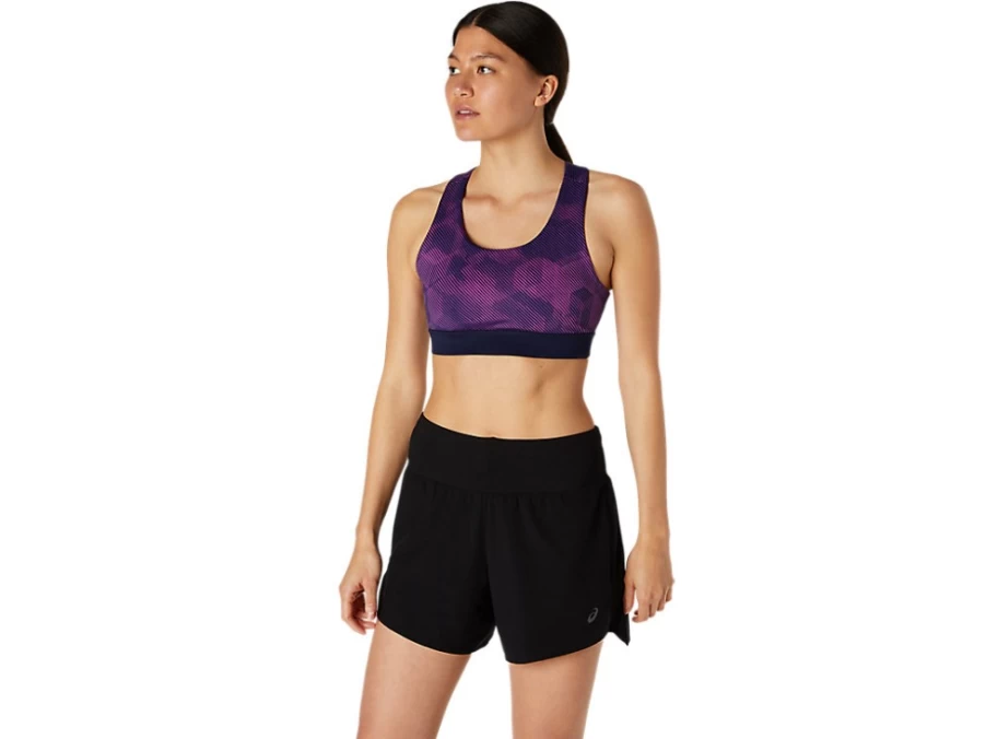 ASICS Women's PR LYTE Bra - Digital Grape Print/Peacoat - Lightweight Support Sports Bra
