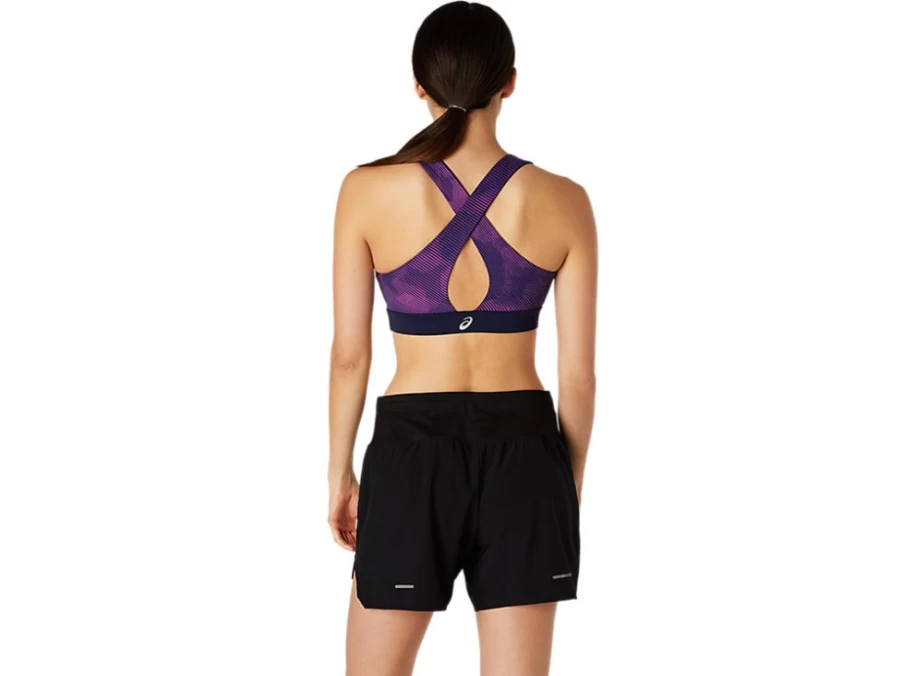ASICS Women's PR LYTE Bra - Digital Grape Print/Peacoat - Lightweight Support Sports Bra