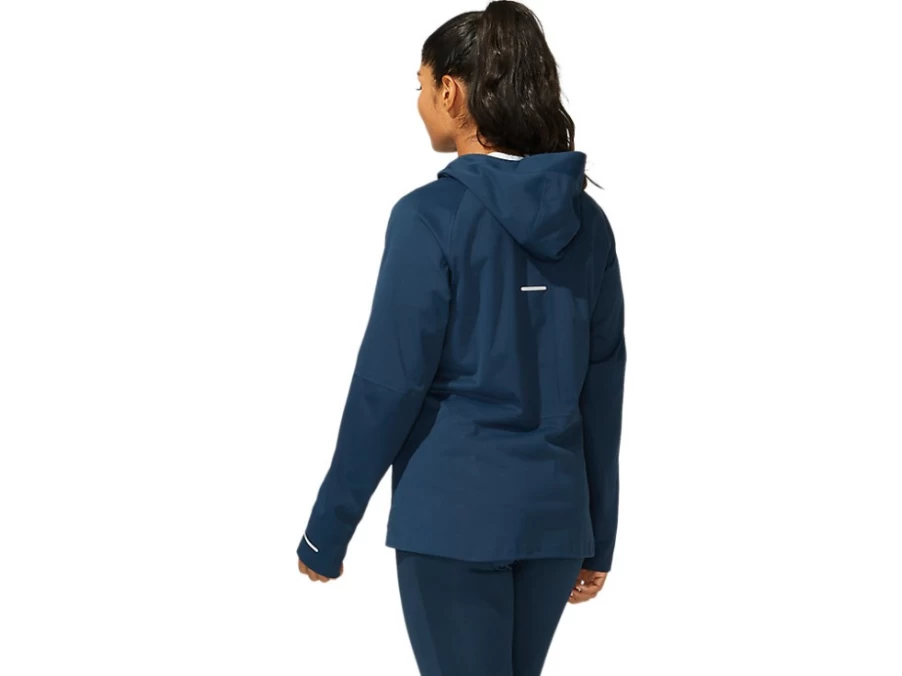 ASICS Women's Accelerate Jacket in French Blue - Lightweight Running Windbreaker