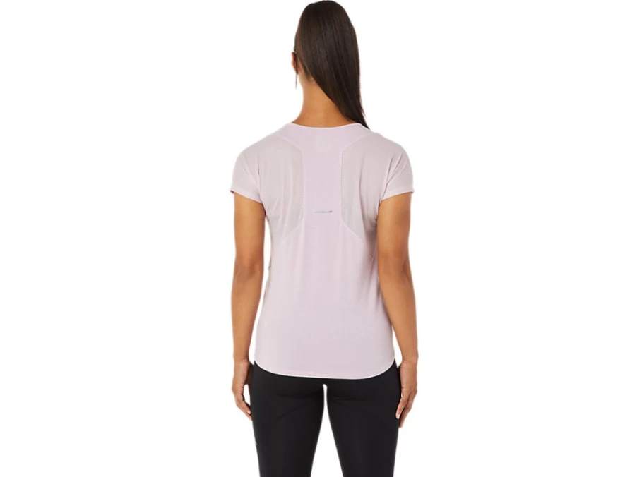 ASICS Women's Barely Rose V-Neck Short Sleeve Casual Top
