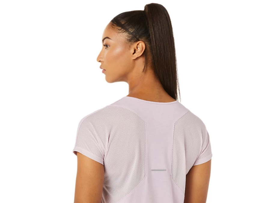 ASICS Women's Barely Rose V-Neck Short Sleeve Casual Top