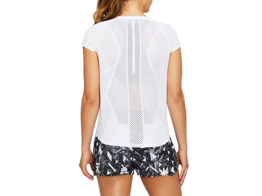 ASICS Women's Future Tokyo Ventilate Short Sleeve Top - Brilliant White Breathable Athletic Shirt