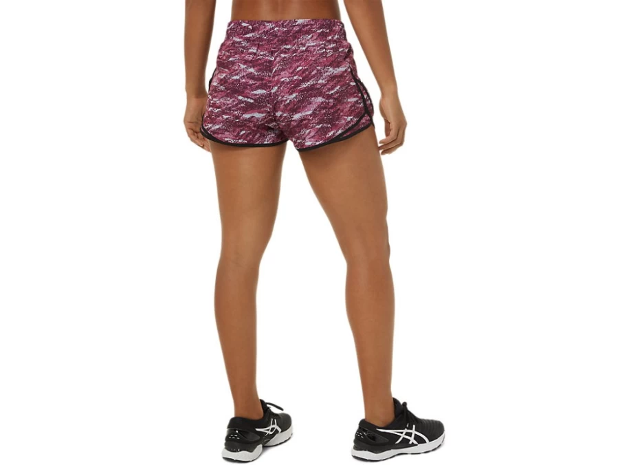 ASICS Women's PR LYTE 2.5-Inch Running Shorts - Deep Mars Print/Black