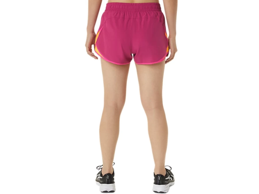 ASICS Women's PR LYTE 2.5-Inch Running Shorts in Fuchsia Red/Pink Glo