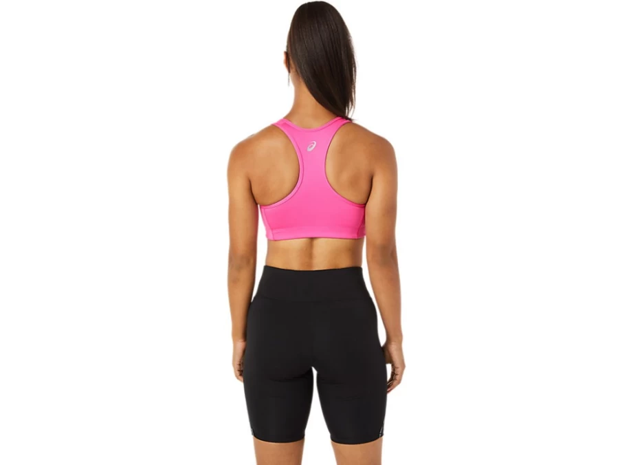 ASICS Women's Spiral Bra - Pink Glo Supportive Sports Bra for Running & Workouts