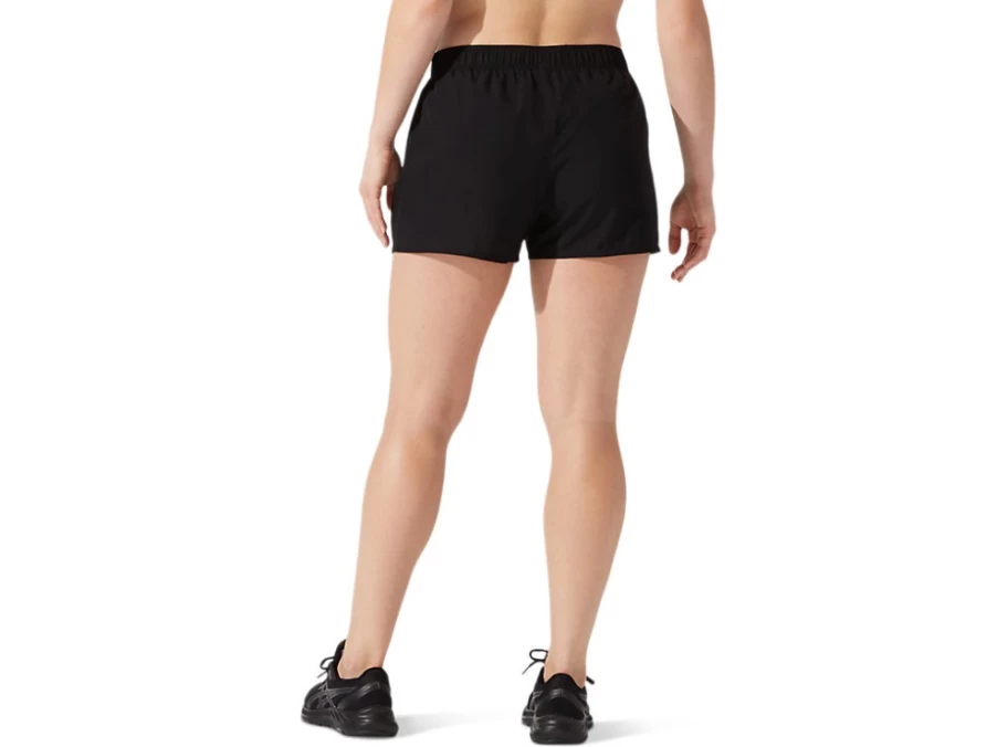ASICS Women's Performance Black Silver 4-Inch Shorts